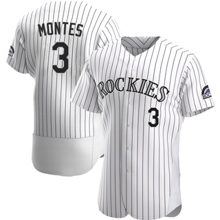 Authentic Coco Montes Men's Colorado Rockies Home Jersey - White