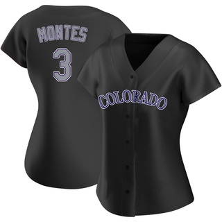 Authentic Coco Montes Women's Colorado Rockies Alternate Jersey - Black