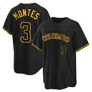 Replica Coco Montes Youth Colorado Rockies Snake Skin City Jersey - Black